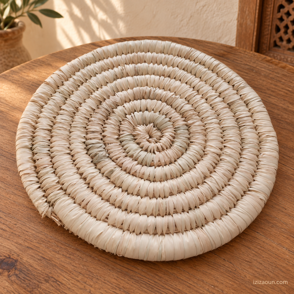 Dessous de plat marocain tressé à la main – 25 à 26 cm