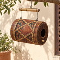 Nichoir artisanal cylindrique personnalisable – Vente en gros 15 × 11 cm