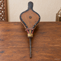 Ancien soufflet de cheminée décoratif en bois et métal – Pièce unique 51 × 19 cm