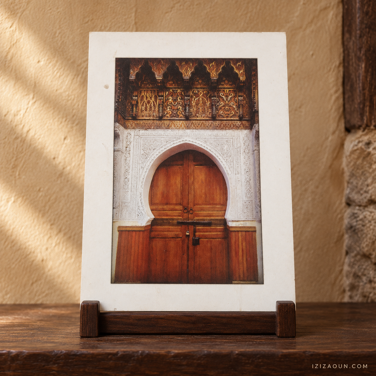 Carte postale ancienne – Porte traditionnelle du Maroc