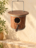 Petit nichoir artisanal suspendu – Pièce unique 11 × 9 cm