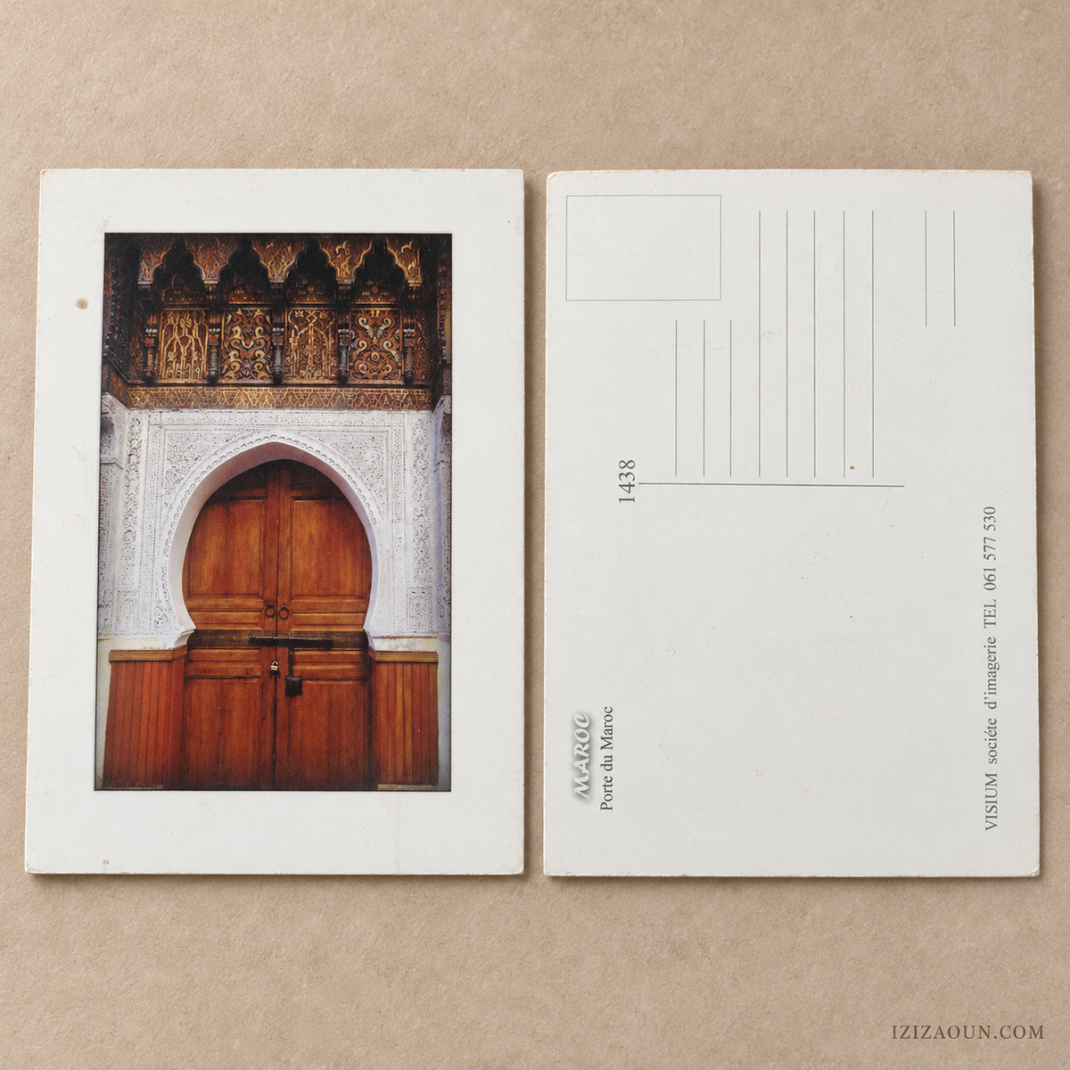 Carte postale ancienne – Porte traditionnelle du Maroc
